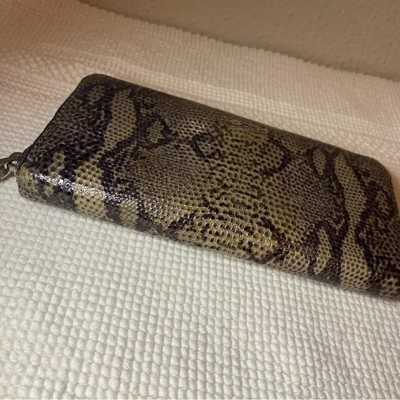 Tumi Snakeskin Pattern Zip Wallet - Picture 9 of 11